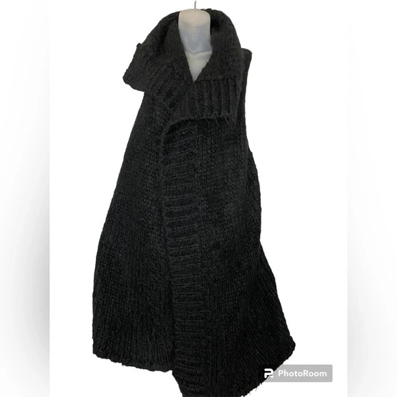 JC Collection Mohair waterfall knit duster sweater vest Sz M - Picture 1 of 15